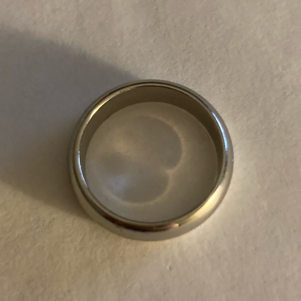 Silver band ring